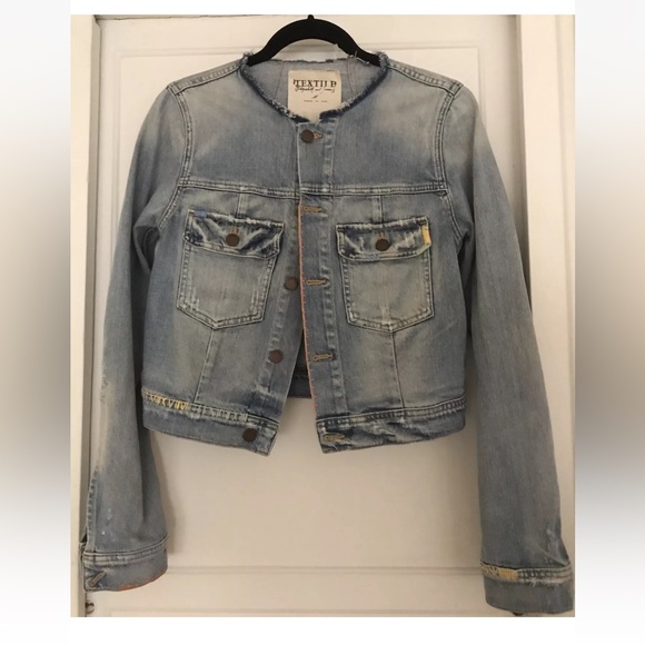 Elizabeth and James SID Distressed Stretch-Denim Jacket ASO Selena Gomez Size M - Picture 3 of 12